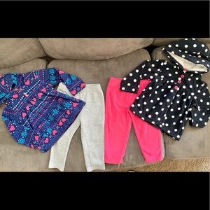 Carter’s bundle of fleece outfits size 18 months